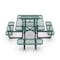 Flash Furniture Square Creekside Picnic Table, Green, Metal, 79.75 in L SLF-EMS-46-GN-GG - alternate 3